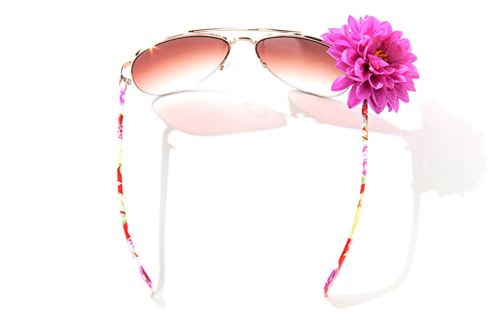 Sunglasses with a flower